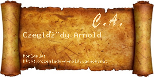Czeglédy Arnold névjegykártya
