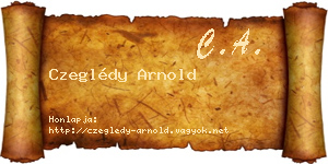 Czeglédy Arnold névjegykártya