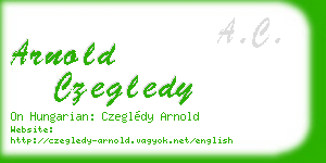 arnold czegledy business card